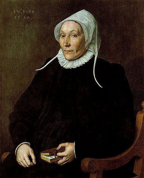Cornelis Ketel Portrait of a Woman aged 56 in 1594 oil painting image
